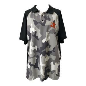 Men’s XL Polo Shirt Tattoo Golf Multicolor Camo Short Sleeve Athletic